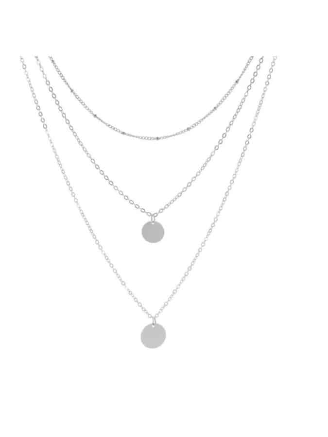 The 18 Most Beautiful Friendship Necklaces Patterns That Make Your Friendship Stronger On 2023 - Double-Layered Chain And Pendant Friendship Necklaces