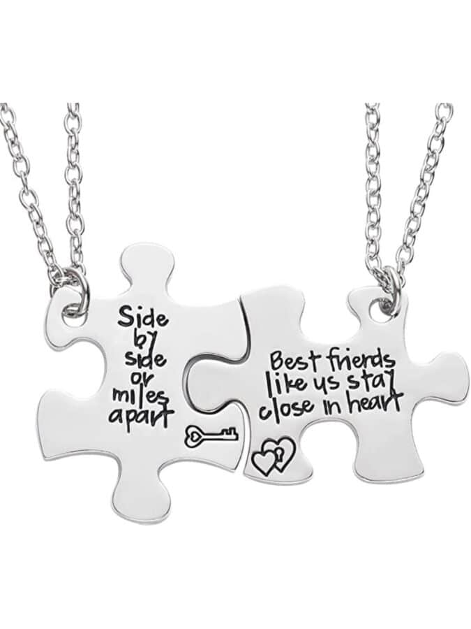 The 18 Most Beautiful Friendship Necklaces Patterns That Make Your Friendship Stronger On 2023 - Puzzle Piece Necklaces For Best Friends