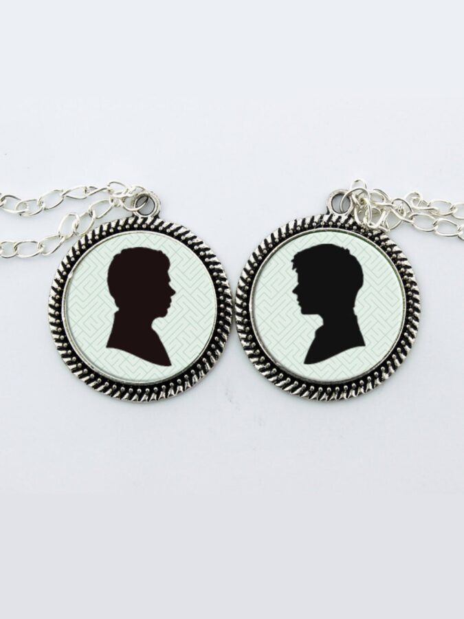 The 18 Most Beautiful Friendship Necklaces Patterns That Make Your Friendship Stronger On 2023 - Silhouette Pendant Friendship Necklaces