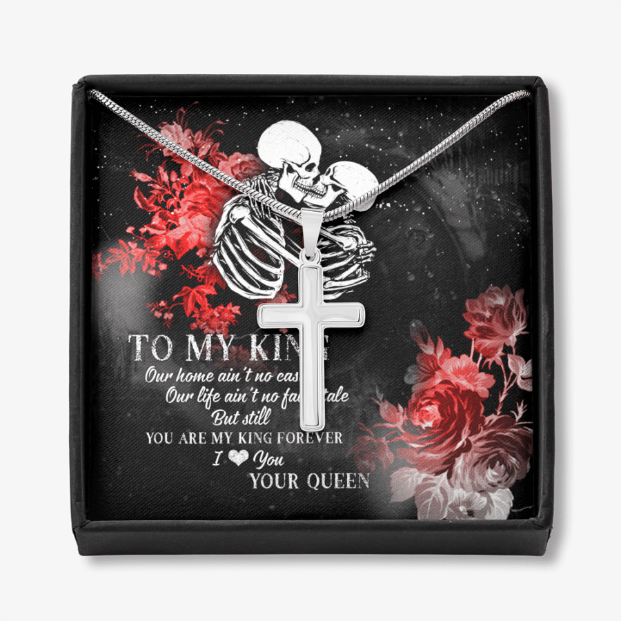 Unforgettable First Valentines Gifts For Him - Crafted Cross Necklace
