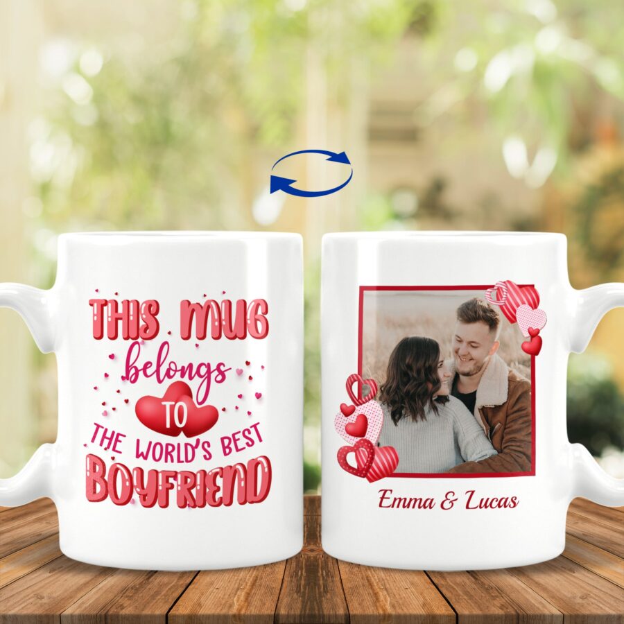 Unforgettable First Valentines Gifts For Him - Custom Two Sided Ceramic Coffee Mug
