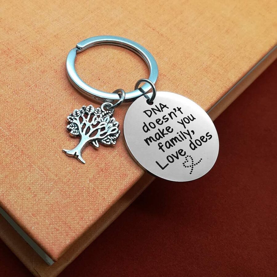 Step Parent Keychain Gifts Dna Doesnt Make You Family Love Does Keychain Step Mom Gift Step Dad Gift Adoption Keychai 1 - Stepmom Gifts | Cubebik Blog