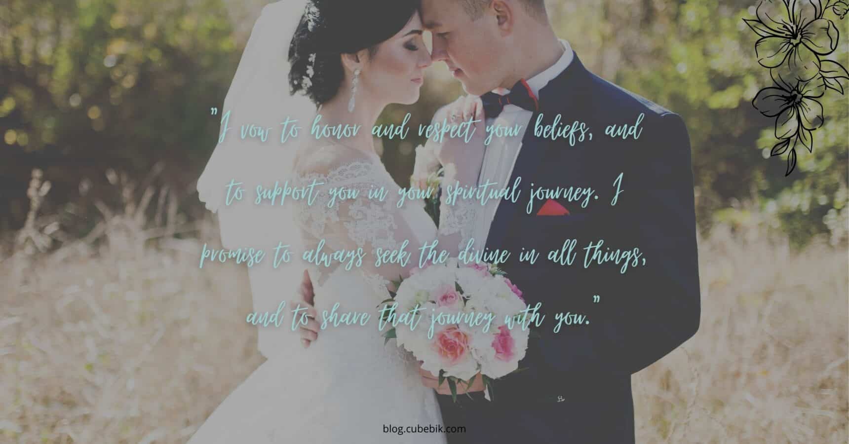 Spiritual Wedding Vows For Him