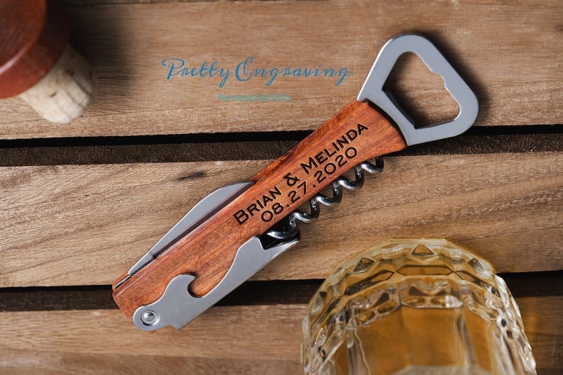 Engraved Corkscrew Opener
