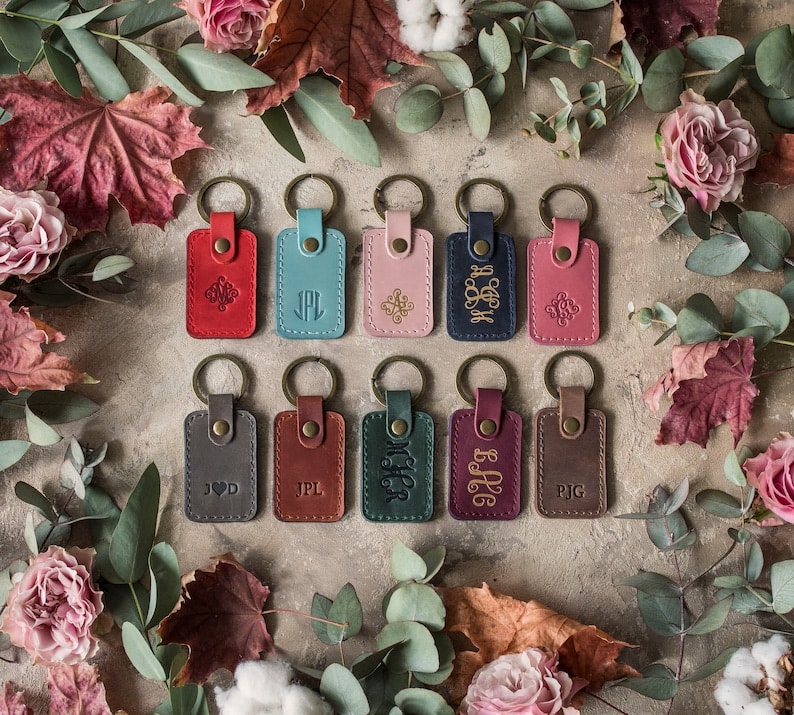 Personalized Leather Keychain