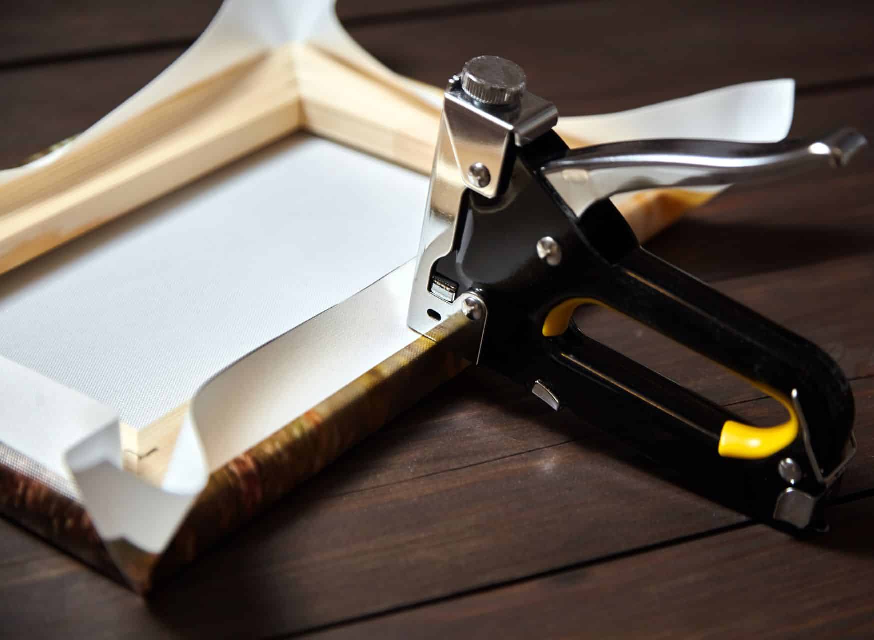 Staple One Side Of Canvas - How To Stretch A Canvas | Cubebik Blog