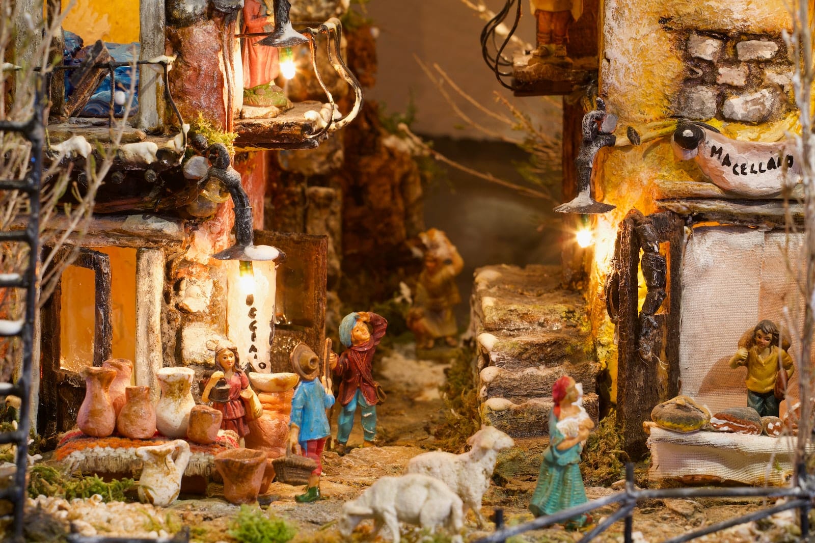 Figurines in Nativity Scene - outdoor christmas decorating ideas