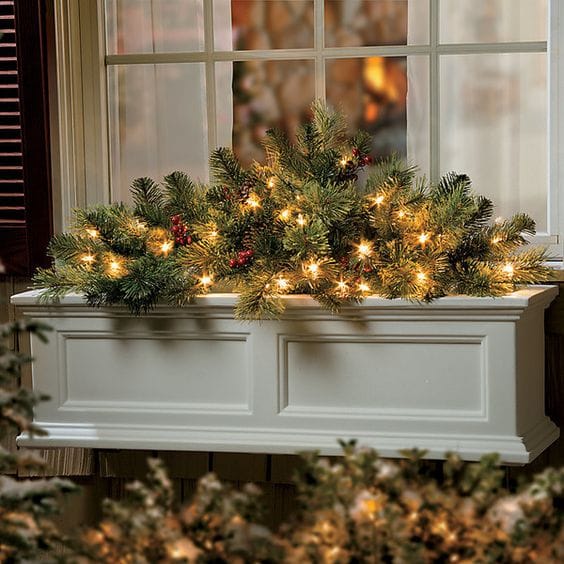 Window Boxes - outdoor christmas decorating ideas