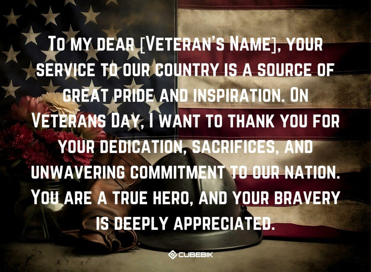 Messages To A Veteran On Veterans Day - Message On Veterans Day | Cubebik Blog