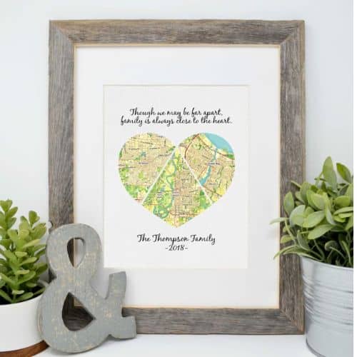 Personalized Gift for Mom Long Distance Map 2 - personalized mothers day gifts | CubeBik Blog
