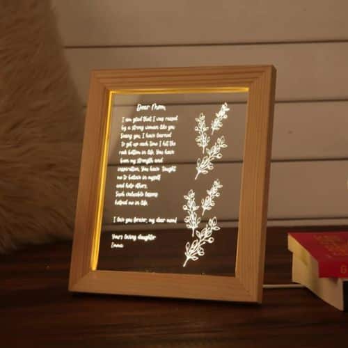 Personalized Hand Written Letter Night Light 1 - personalized mothers day gifts | CubeBik Blog