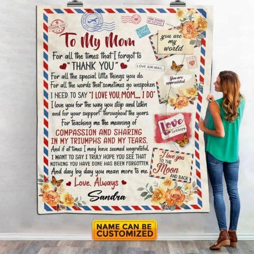 Personalized Letter Blanket 1 - personalized mothers day gifts | CubeBik Blog