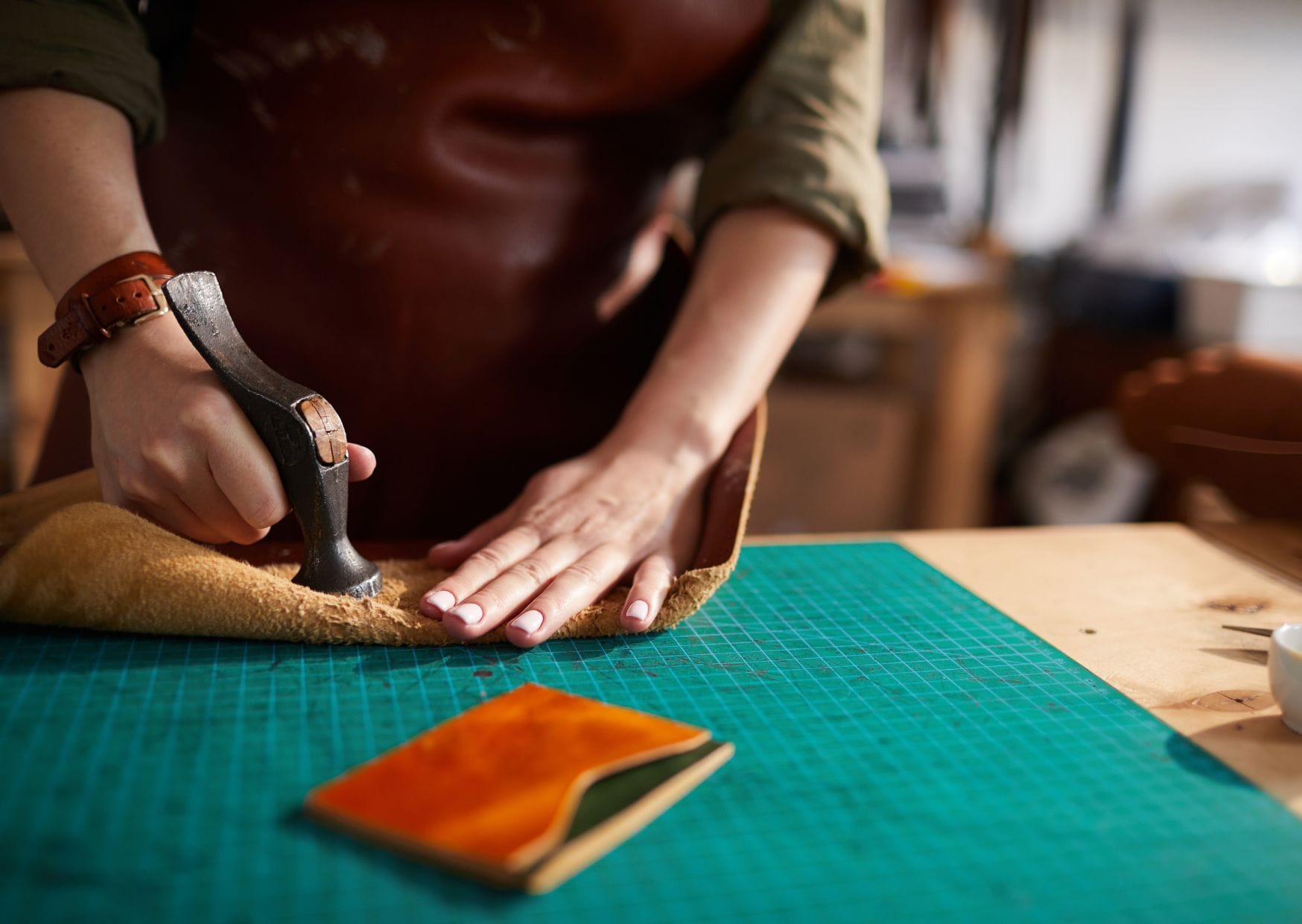 Leather Wallet or Bracelet - father's day crafts | CubeBik Blog