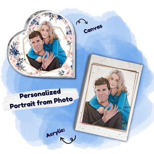 Personalized Portrait from Photo Dad Son Daughter - Father's Day Gifts from Daughter | CubeBik Blog
