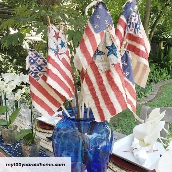 4th of July Garden Flags - 4th of july crafts | CubeBik Blog