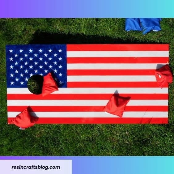 DIY American Flag Cornhole Set - 4th of july crafts | CubeBik Blog
