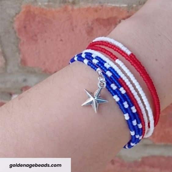 DIY Patriotic Bracelets - 4th of july crafts | CubeBik Blog