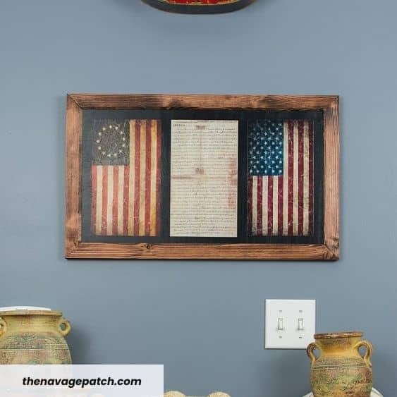 Independence Day Themed Wall Art - 4th of july crafts | CubeBik Blog