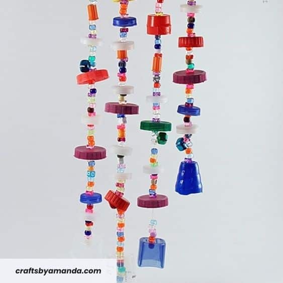 Recycled Bottle Wind Chime - 4th of july crafts | CubeBik Blog