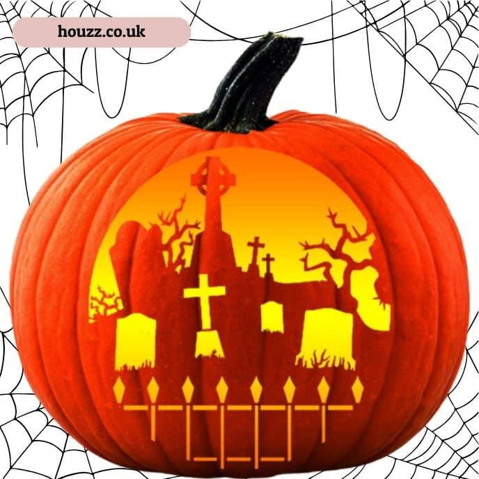 Graveyard Scene - pumpkin carving ideas | CubeBik Blog