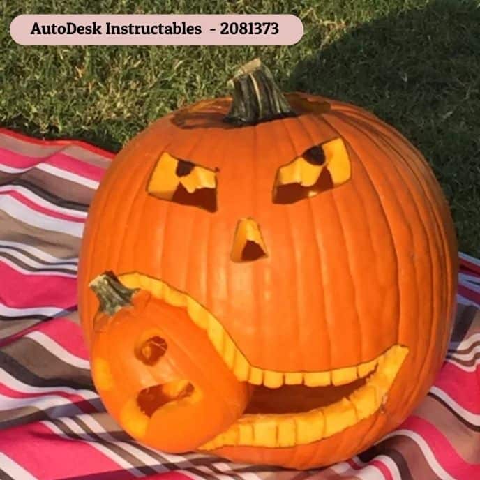 Pumpkin Eating Another Pumpkin - pumpkin carving ideas | CubeBik Blog