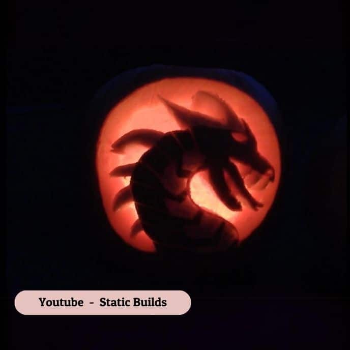 Roaring Dragon - pumpkin carving ideas | CubeBik Blog