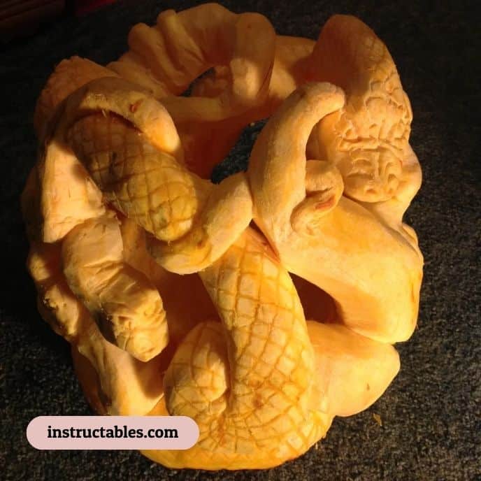 Slithering Snake - pumpkin carving ideas | CubeBik Blog