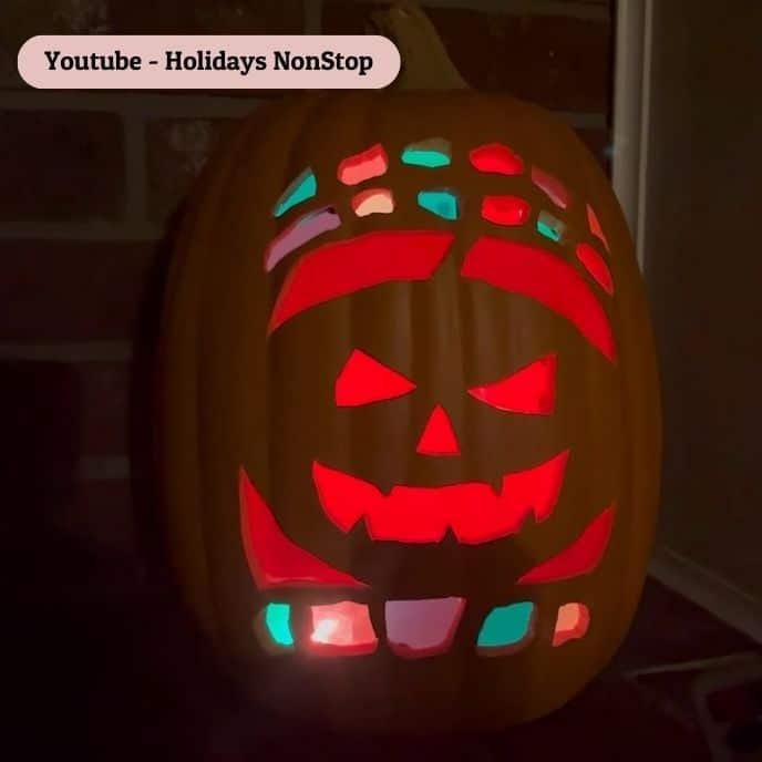 Stained Glass Effect - pumpkin carving ideas | CubeBik Blog