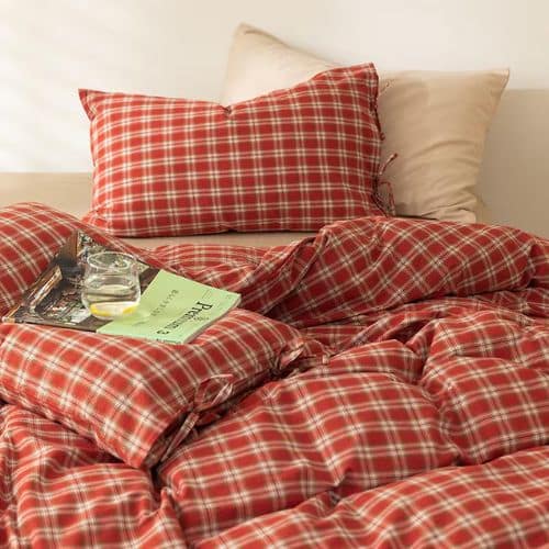 Classic Red and Green Plaid Set - christmas bedding sets | CubeBik Blog